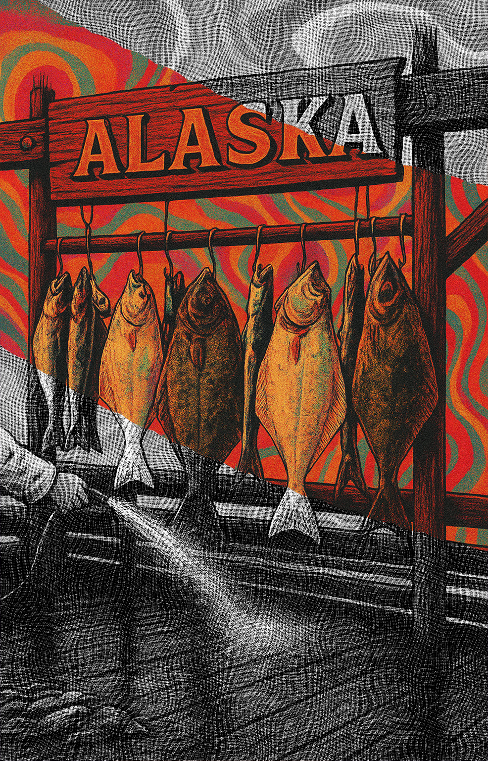 ALASKA HALIBUT custom poster
