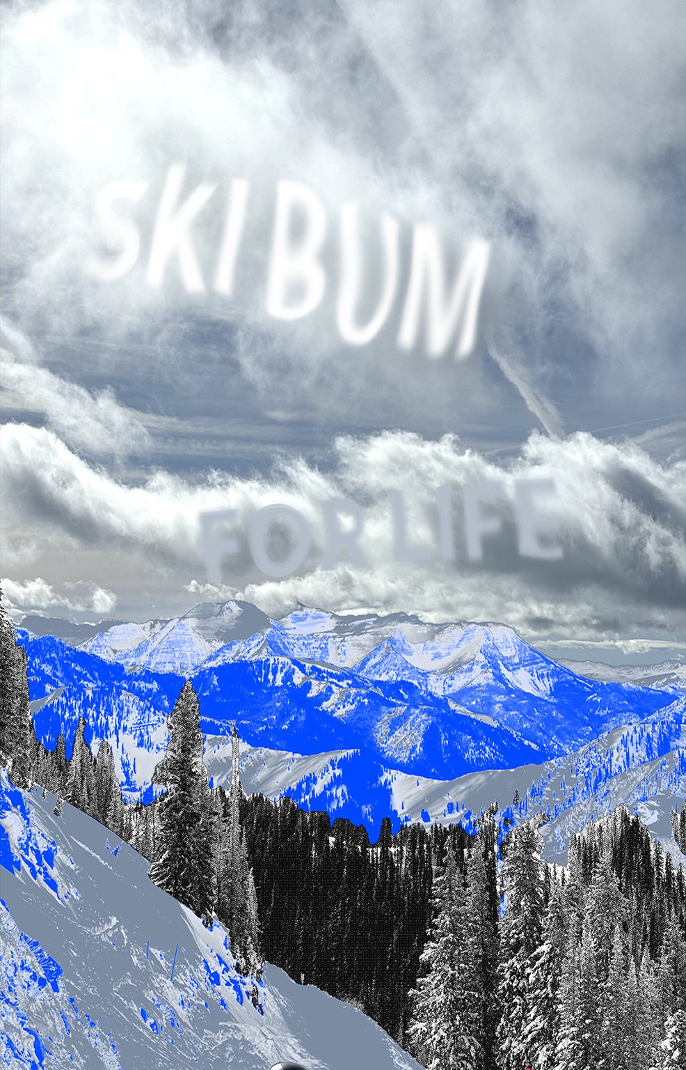 SKI BUM custom poster